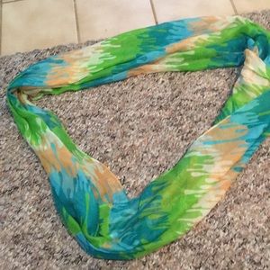 Multi blue infinity scarf